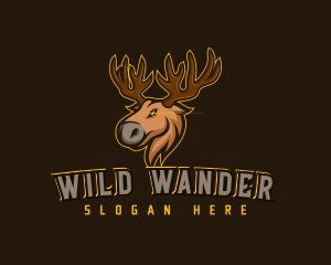 Wild Moose Antler logo design