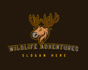 Wild Moose Antler logo design