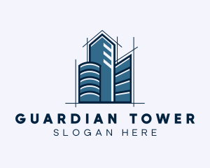 High Tower Building logo design