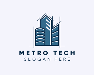 Metro - High Tower Building logo design