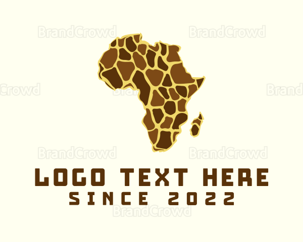 Giraffe Safari Zoo Logo