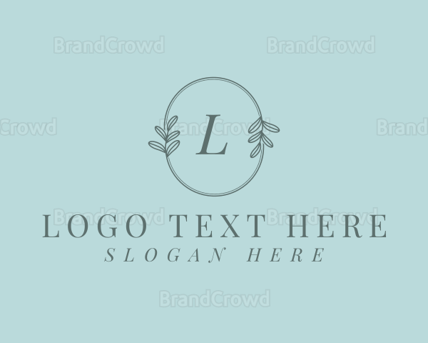 Organic Elegant Leaves Logo
