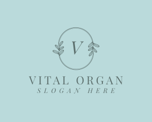 Organic Elegant Leaves logo design