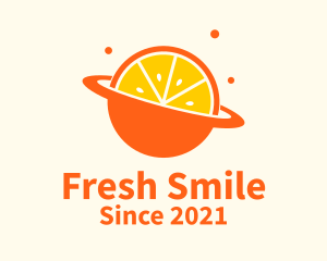 Fresh Orange Planet logo design