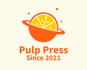 Pulp - Fresh Orange Planet logo design