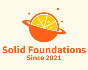Juice Stall - Fresh Orange Planet logo design