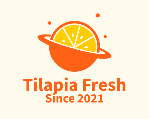 Fresh Orange Planet logo design