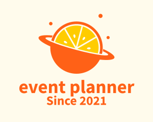 Juice - Fresh Orange Planet logo design