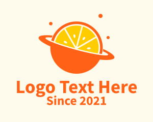 Outerspace - Fresh Orange Planet logo design