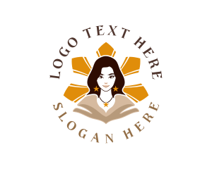 Rizal - Filipina Filipiniana Woman logo design