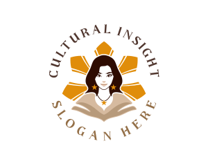 Filipina Filipiniana Woman logo design