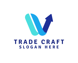 Trade - Arrow Trade Letter W logo design