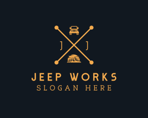 Jeep Off Roading Adventure logo design