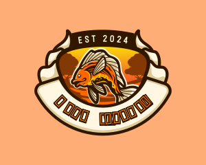 Ocean - Coastal  Fish  Farm logo design