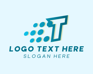 Pixel - Modern Tech Letter T logo design