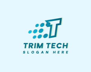 Modern Tech Letter T logo design