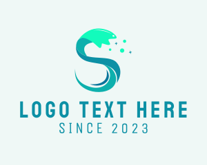 Tropical - Wave Beach Letter S logo design