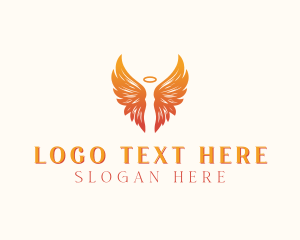 Heaven - Halo Wings Archangel logo design