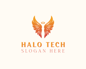 Halo Wings Archangel logo design