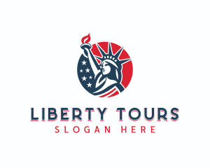 Statue Of Liberty - Liberty USA Patriot logo design