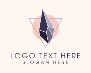 Healing - Crystal Triangle Frame logo design