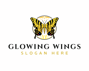 Swallowtail Butterfly Wings logo design