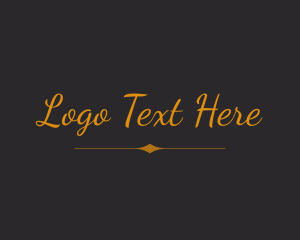 Expensive - Golden Elegant Cursive logo design