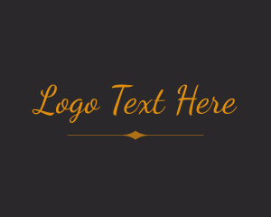 Golden - Elegant Cursive Business logo design