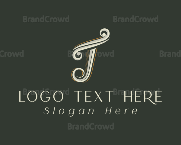 Greek Style Shop Letter T Logo