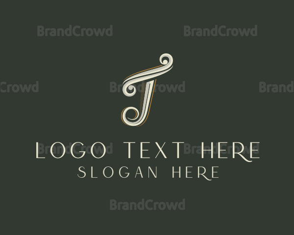 Greek Style Shop Letter T Logo