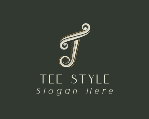 Greek Style Shop Letter T logo design