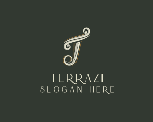 Greek Style Shop Letter T logo design