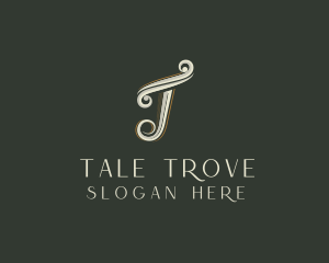 Greek Style Shop Letter T logo design