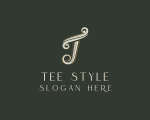 Greek Style Shop Letter T logo design