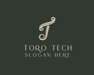 Greek Style Shop Letter T logo design