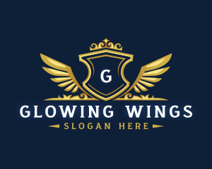 Luxury Crown Wings logo design