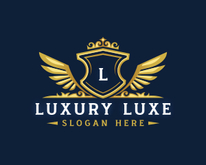 Luxury Crown Wings logo design