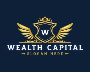 Luxury Crown Wings logo design