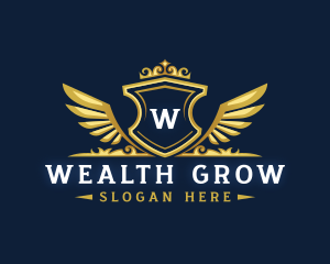 Luxury Crown Wings logo design