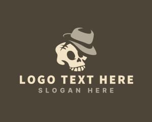 Spooky - Spooky Skull Hat logo design