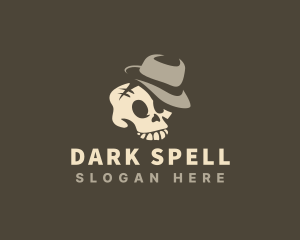 Spooky Skull Hat logo design