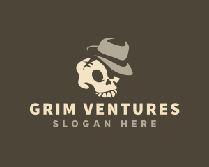 Spooky Skull Hat logo design