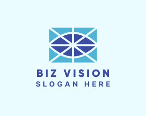 Geometric Eye Vision logo design