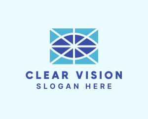 Geometric Eye Vision logo design