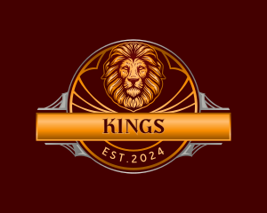 Luxury Lion King logo design