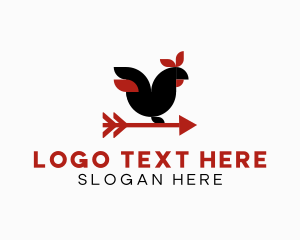 Rooster - Geometric Rooster Arrow logo design