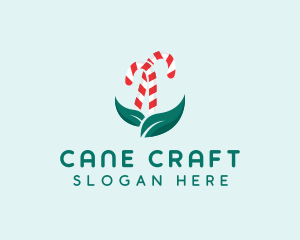 Leaf Candy Cane logo design