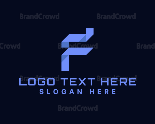 Digital Technology App Letter F Logo