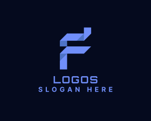 Digital Technology App Letter F Logo