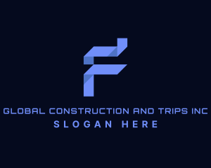 Internet - Digital Technology App Letter F logo design